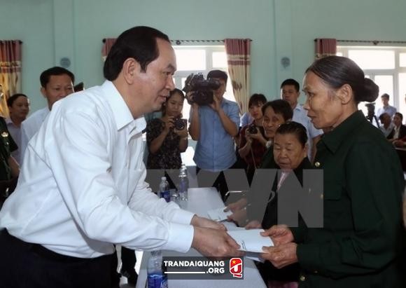Президент СРВ Чан Дай Куанг посетил провинцию Куангнам - ảnh 1
